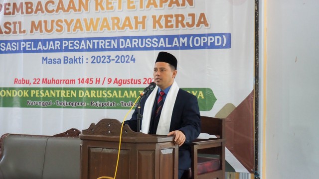  Pembacaan Ketetapan Hasil Musyawarah Kerja Organisasi Pelajar Pesantren Darussalam (OPPD) 2023